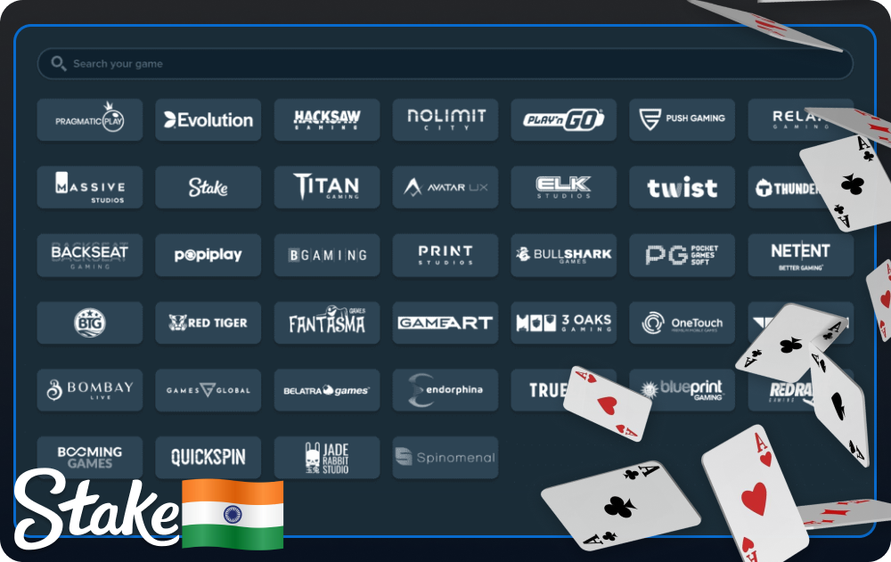 Stake Casino Game Providers in India
